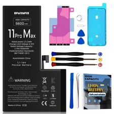 EFAITHFIX 5600mAh Upgraded Replacement Battery Compatible with iPhone 11 PRO ...