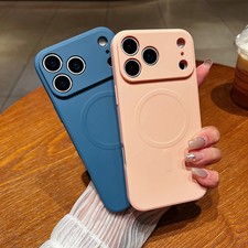 Liquid Silicone Magsafe Case for Apple iPhone 17 13 15 16 14 Pro Max Wireless C