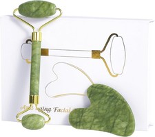 Jade Roller Gua Sha Tools - Nature Gua Sha Facial Tool Skin Tightening Face