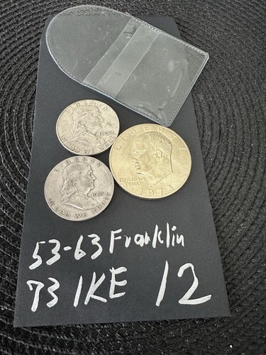 1953- 1963 50C FBL Franklin Half Dollar&IKE DOLLAR (40%silver)
