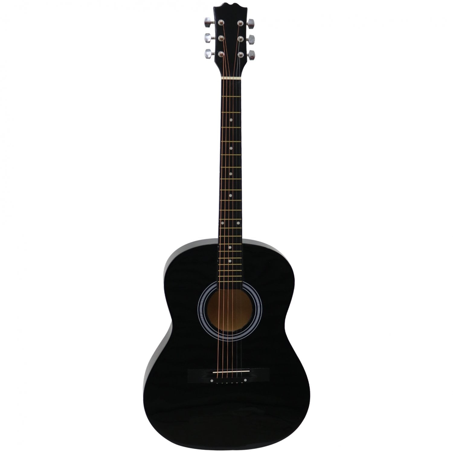 NEW! Black 39" Full Size 4/4 6 String Steel Strung Acoustic Guitar