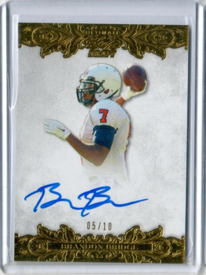 BRANDON BRIDGE 2015 Leaf Ultimate Draft GOLD ROOKIE AUTOGRAPH #/10 RC AUTO