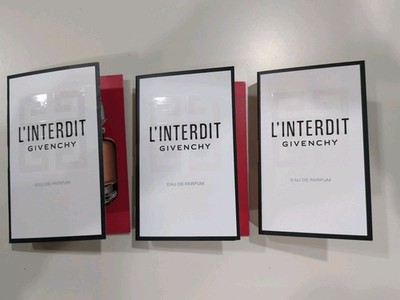 THREE (3) GIVENCHY L'interdit Eau de Parfum Sample Spray .03oz / 1 ml