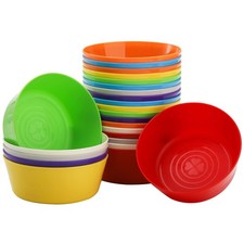 24 Pack Kids Plastic Bowls, 11 Oz Unbreakable Children Bowls Set, BPA Free Sm...