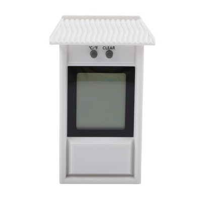 Max Min Thermometer Draußen Drinnen Max Min Thermometer Plastik Schwarz-Weiss
