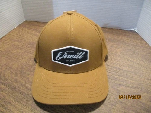 O'Neill Patch Fitted Hat Solid Vent Holes Outdoor, Brown Size Small