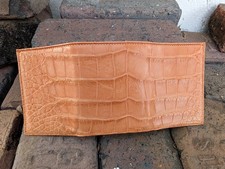 Wild Alligator TriFold Wallet croc gator swamp leather hide Tri Formal SP7