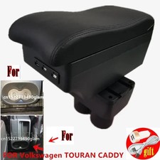 Car Armrest Centre Console Storage Box USB For Touran Caddy