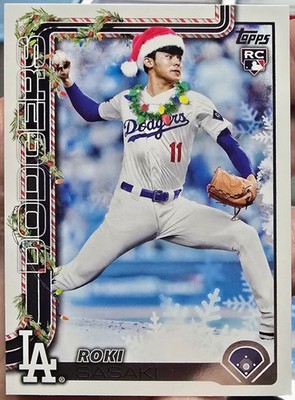2025 Topps Holiday - Holiday Variation Roki Sasaki #H23 (RC)