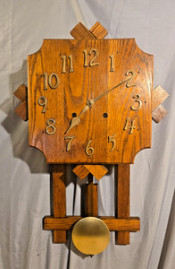 Antique William L. Gilbert Eight Day Mission Time & Strike Wall Clock