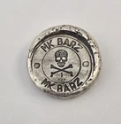 1 Oz MK BarZ "Don't Mess With My Rights 999 Fine Silver Round Stamped Skull 2023