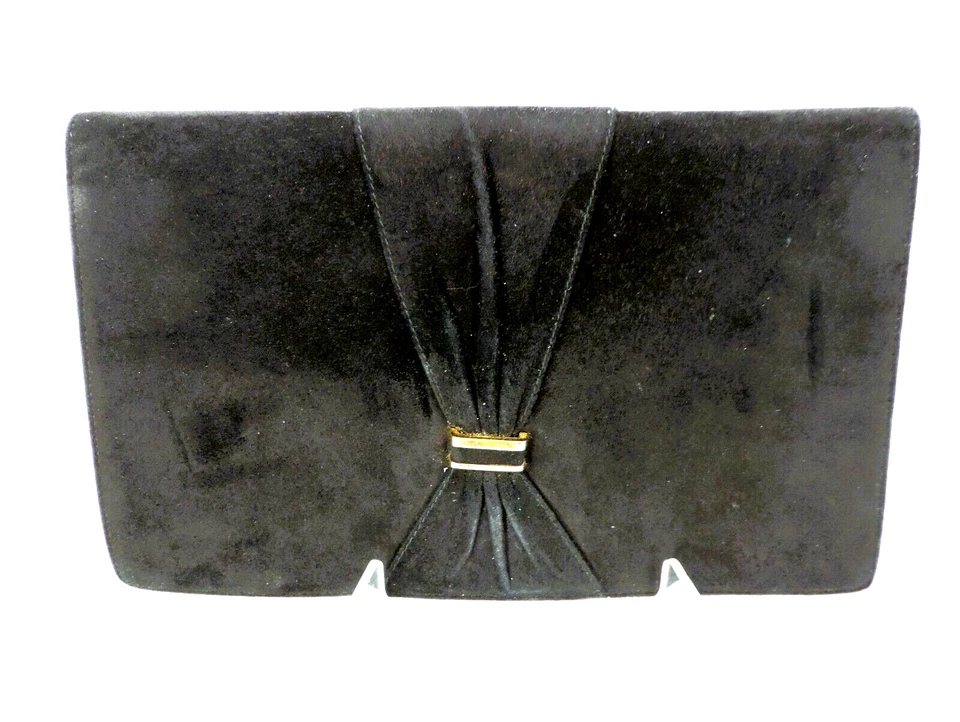 Bolso sin asas convertible de gamuza negra VENECIA SIMPLON ORIENT EXPRESS de colección Foto 3 de 4