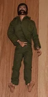 Vintage 1960s Orginal G.I. Joe 12" Brown Flocked Hair Green Uniform