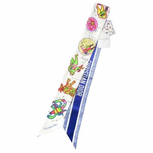 Foulard ruban 24aw Christian Dior Niki de Saint Farmitza dragon zodiaque occasion 13af5