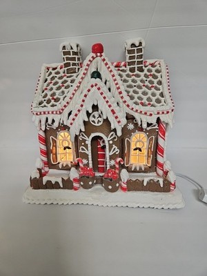 Large Lighted Gingerbread Holiday House