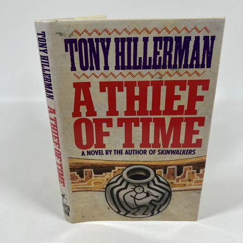 Tony Hillerman A Thief of Time FLAT SIGNED 1st Edition HC DJ Jim Chee VG