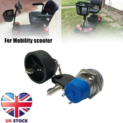 Replacement On Off Ignition Switch Lock with 2 Key For Pride Mobility Scooter UK