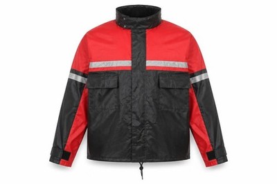 Nelson-Rigg Herren Regen Mantel Jacke Größe L Mehrfarbig Mittellang Travel Logo