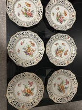 Durchbruch teller set 6 personen porzellan