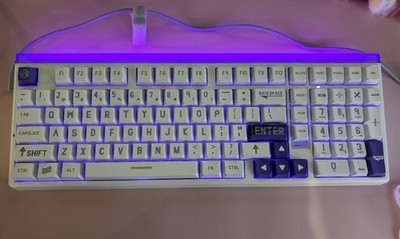 AULA HERO99 Magnetic Switch Mechanical Keyboard Illuminated Wired White Purple