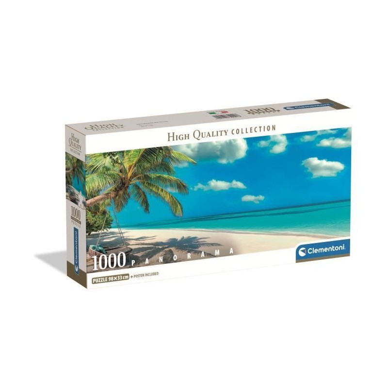 Puzzle Clementoni 1000 pieces Panorama Swinging by the Ocean en carton compact