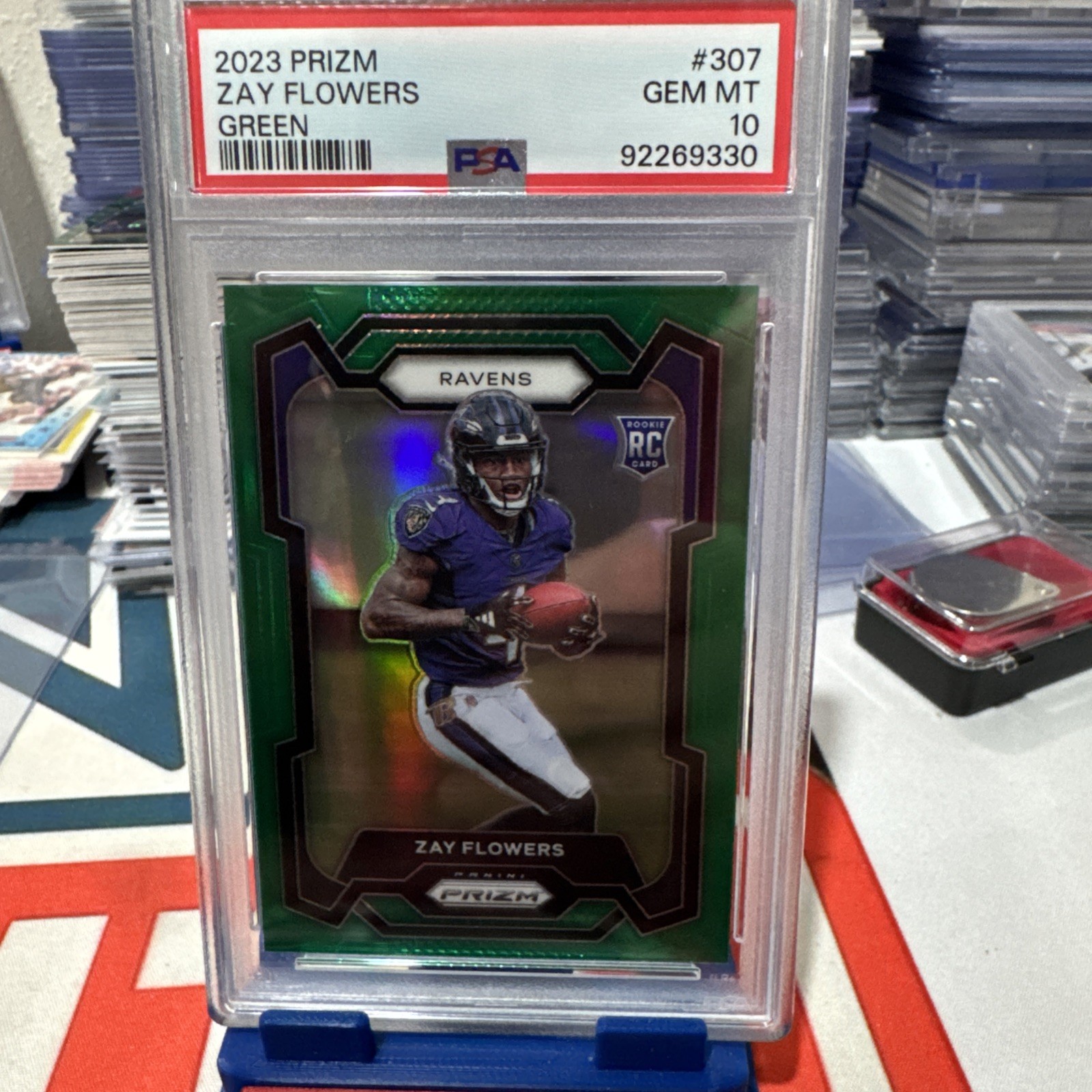 2023 Panini Prizm - Rookies Zay Flowers #307 Green Prizm (RC)