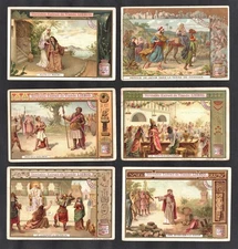 Bible Stories Rare Card Set Liebig 1900 Jacob Ruth David Goliath Solomon Noemi