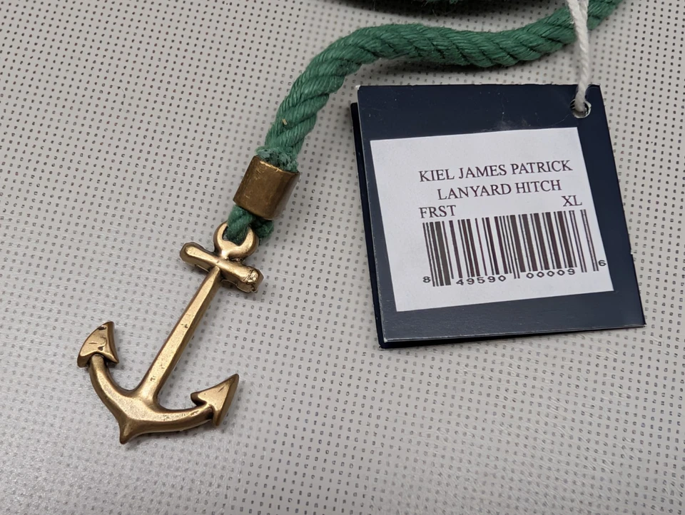 Kiel James Patrick морской шнур браслет «новый с ярлыком» зеленый XL 28 дюймов - Изображение 3 из 4