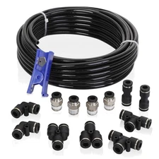 Customizable 32.8FT Polyurethane Air Line Tubing Kit with 14 Accessories