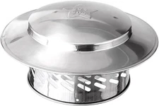 6" Round Chimney Cap, Tapered Top Chimney Cap with Screen, Easy Installation