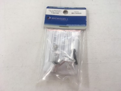Microheli CNC Alum Bell Crank (silver) For Trex 500 Part#MH-TX5026