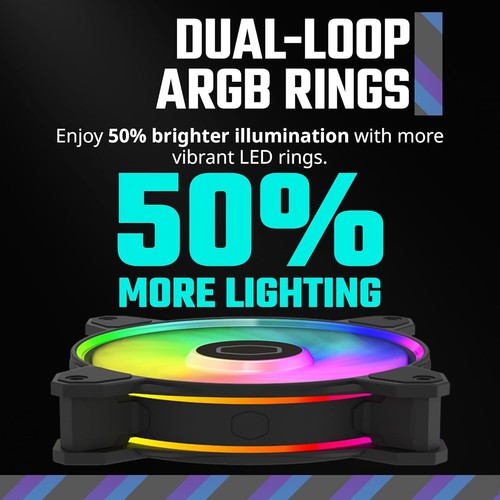 DEEPCOOL CF 120 PLUS (3 in 1) Addressable RGB Halo Ring PWM Fan  - Picture 3 of 12