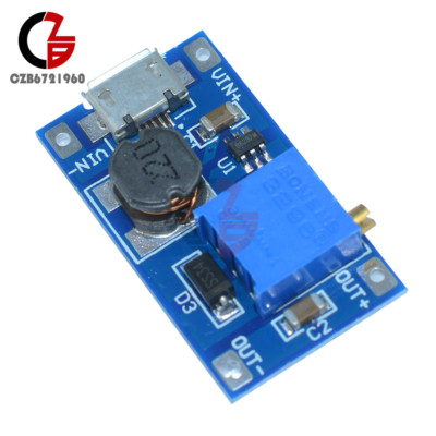 2PCS 2A Booster Board MT3608 DC-DC Step up Module 2~24V to 5~28V Replace XL6009