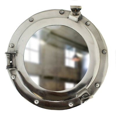 11 Porthole Mirror Chrome Finish Nautical Maritime Decor Ship Window Set Of 2 Nautical Maritime Decor Ship Window Set, Chrome Porthole Mirror Next