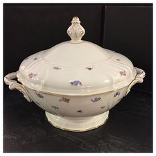 Art Deco Rosenthal Suppenschüssel Terrine Porzellan Parzival Streublümchen 