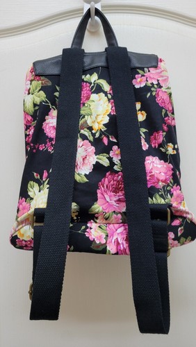 EUC~ Madden Girl Authentic Adorable Backpack Black Floral - Picture 2 of 6