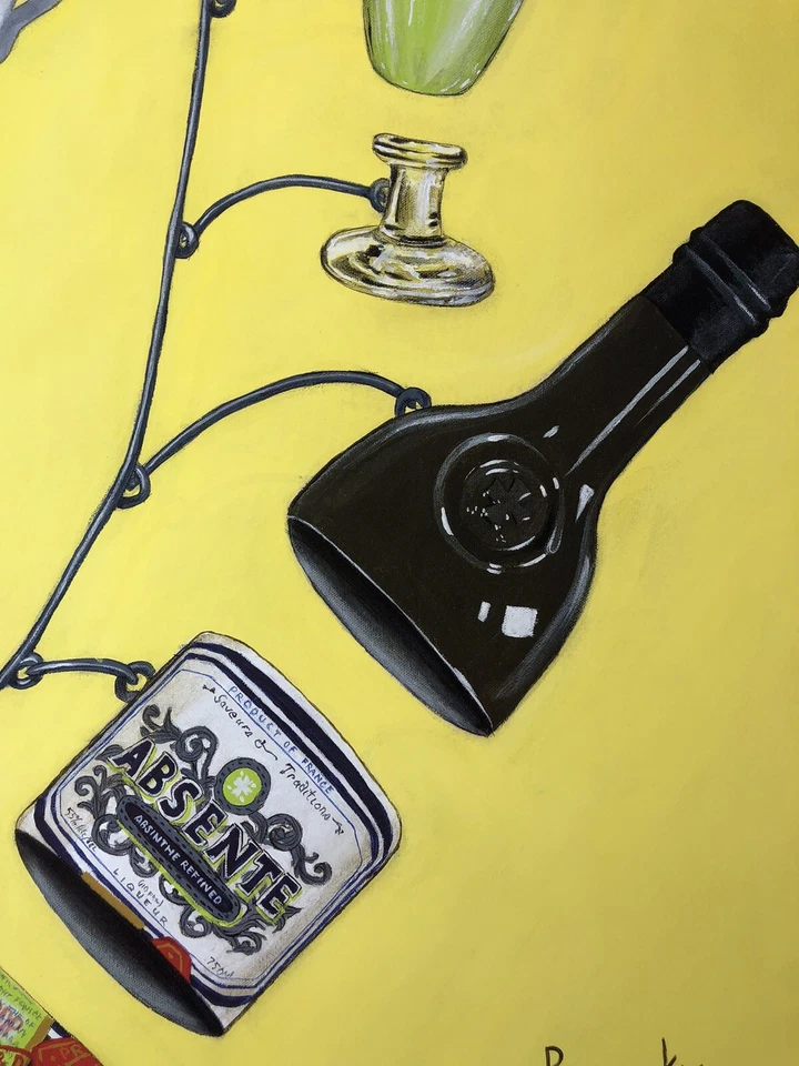 Рекламный плакат АБСЕНТ, Homage A Calder от художника Джона Паковского, новый 19x26"" - Изображение 4 из 4