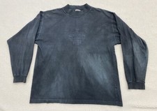 vintage guess georges marciano Moc Neck Shirt Mens Small Gray Embroidered USA 