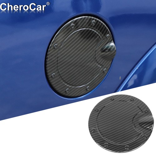 Carbon Fiber Door Fuel Tank Gas Cap Trim Cover Decor for Dodge RAM 1500
