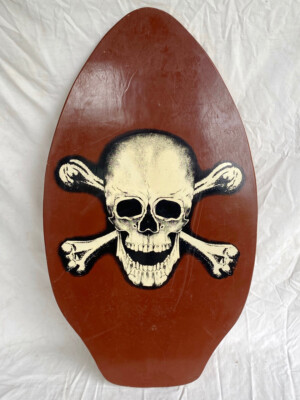 Vintage SKULL AND BONES Wood Surf Skimboard. RARE | eBay