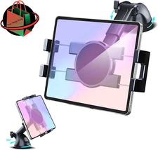 Dashboard & Windshield Car Tablet Mount Holder, 360° Rotatable Suction Cup Windo