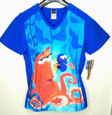NWT Disney Tooniforms Short Sleeve Finding Nemo Dory Hank Scrub Top Size S