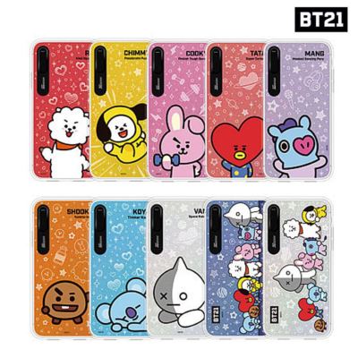 BTS BT21 Official Authentic Goods Basic Graphic Light UP Case for iPhone + Track