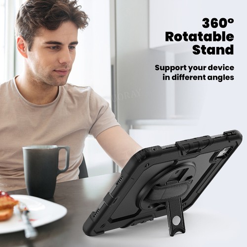 Für iPad 5/6/7/8/9/10 Gen Air 4 5 6 Pro 11 13 Hybrid Outdoor Tasche Gurt Hülle - Bild 81 von 225