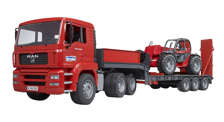 BRUDER 1/16 Man Semi truck w/ Manitou Telescopic Loader MLT 02774