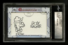 2016 LEAF CUT SIGNATURE MORT WALKER BEETLE BAILEY ORIGINAL ART PROMO POSTMARKED