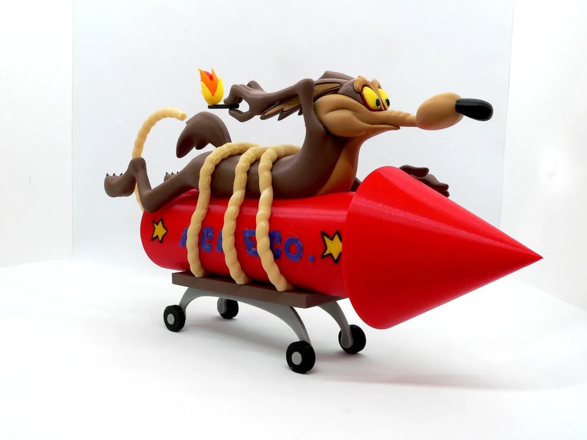 Looney Tunes Wile E. Coyote フィギュア　ダイナマイト Wile E. Coyote 3D Printed Figure – Looney Tunes Collectible | eBay