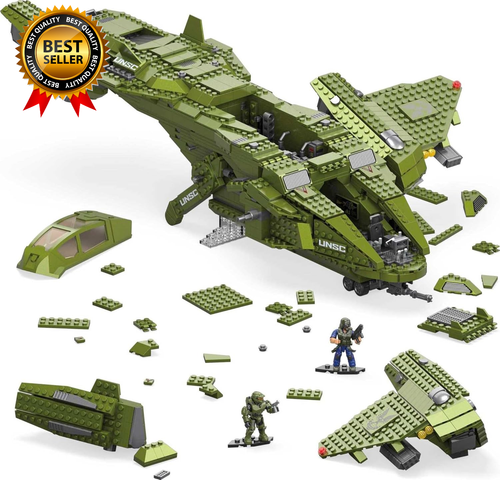 MEGA Halo Pelican Inbound Vehicle Halo Infinite Building Set with Master Chief C - Picture 4 of 12
