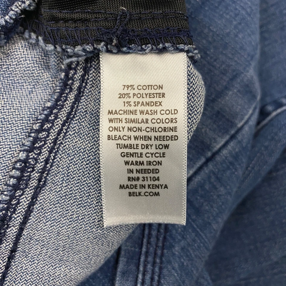 Pantalones de mezclilla Kim Rogers curvilíneos rectos para mujer talla 16W azul lavado medio Foto 4 de 4