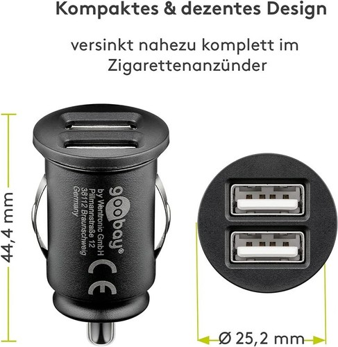USB KFZ Auto Ladeadapter Ladestecker für Handy Apple iPhone Samsung HTC LG Sony - Bild 5 von 5